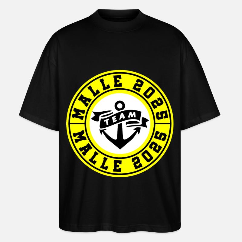 Malle 2025 Team - Stanley/Stella Oversized Unisex Bio T-Shirt Blaster 2.0 - Schwarz