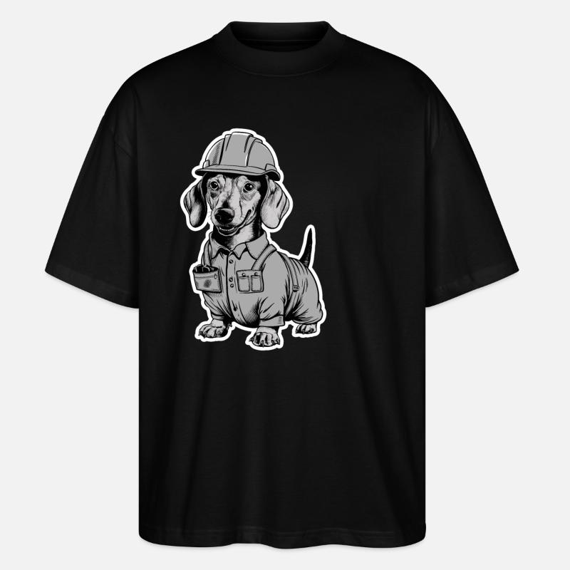 Teckel En Costumes Teckel Artisanal - T-shirt bio Blaster 2.0 coupe oversize Stanley/Stella Unisexe - noir
