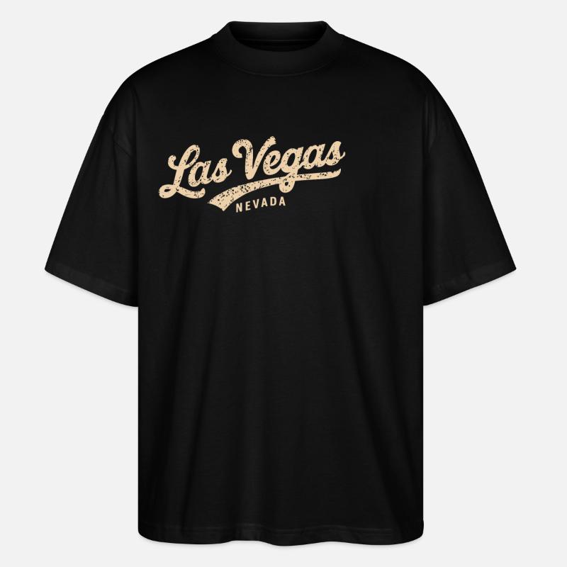 Las Vegas, Nevada, Souvenir - T-shirt bio Blaster 2.0 coupe oversize Stanley/Stella Unisexe - noir