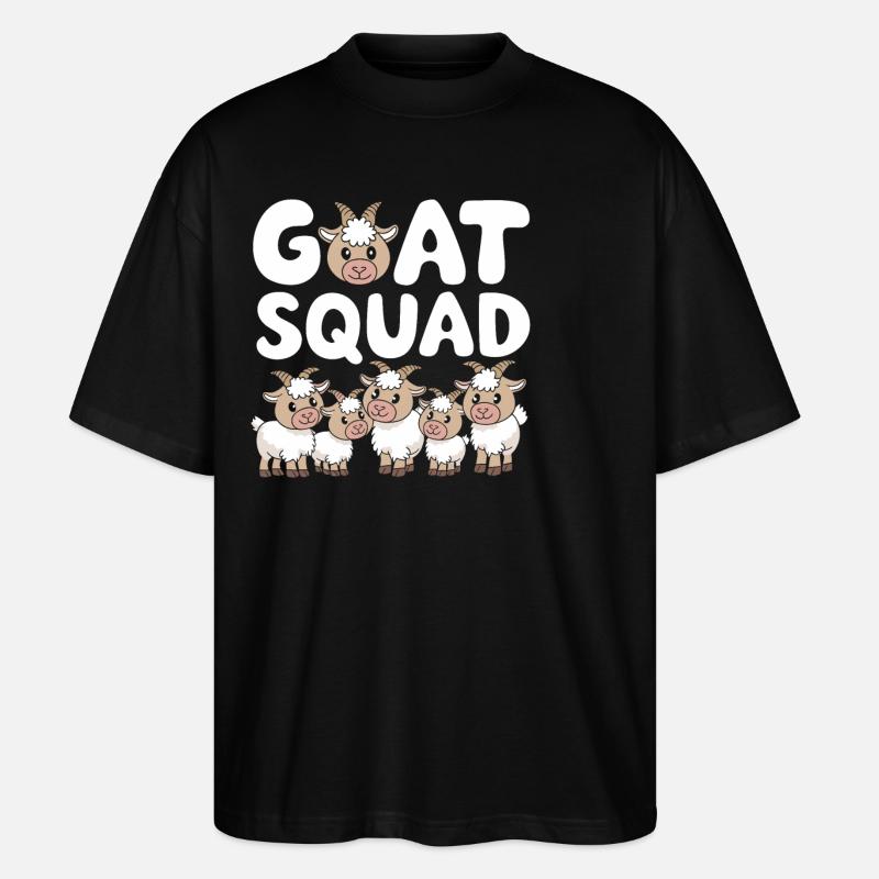 Ziege Gruppen Design Ziege Squad - Stanley/Stella Oversized Unisex Bio T-Shirt Blaster 2.0 - Schwarz