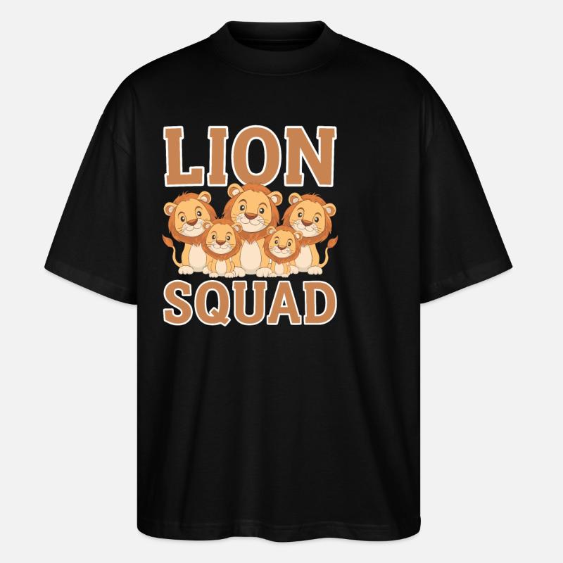 Löwe Gruppen Design Löwe Squad - Stanley/Stella Oversized Unisex Bio T-Shirt Blaster 2.0 - Schwarz