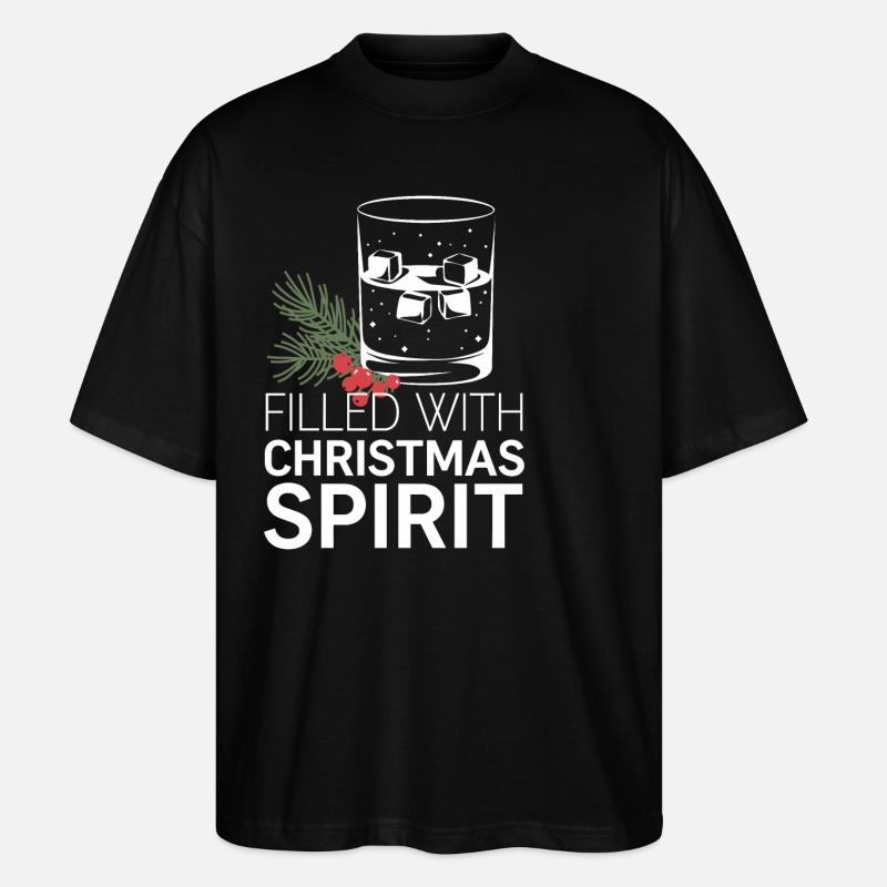 Rempli d’ de Noël - T-shirt bio Blaster 2.0 coupe oversize Stanley/Stella Unisexe - noir