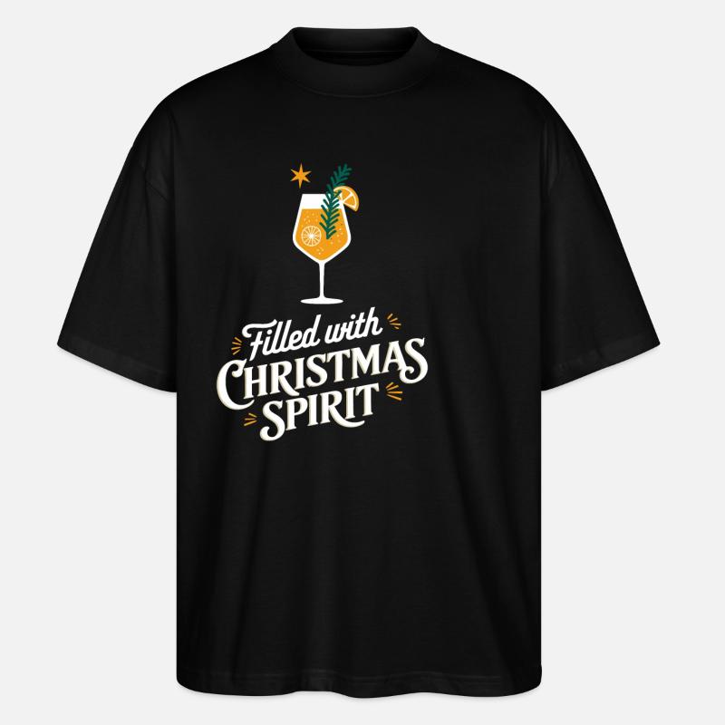 Rempli d’ de Noël - T-shirt bio Blaster 2.0 coupe oversize Stanley/Stella Unisexe - noir