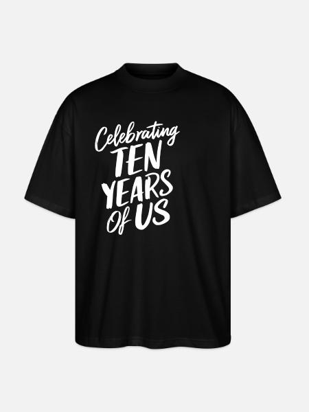 Celebrating Tenth Anniversary - Stanley/Stella Oversized Unisex Organic T-shirt Blaster 2.0 - black