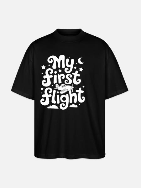 My First Flight Imaginative Adventure - Stanley/Stella Oversized Unisex Organic T-shirt Blaster 2.0 - black