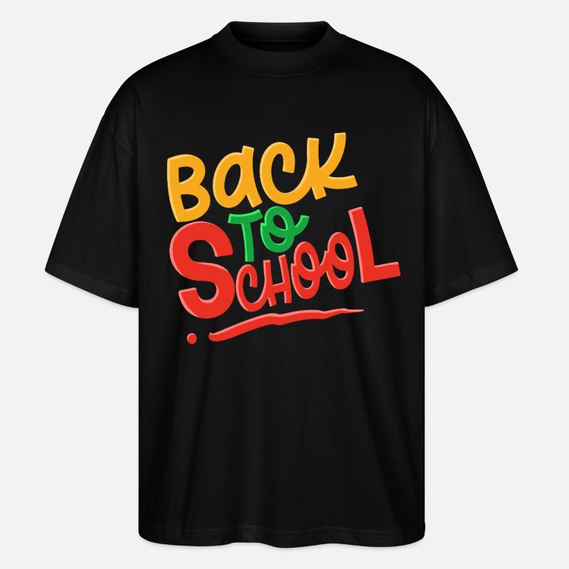 Back To School - Stanley/Stella Oversized Unisex Bio T-Shirt Blaster 2.0 - Schwarz