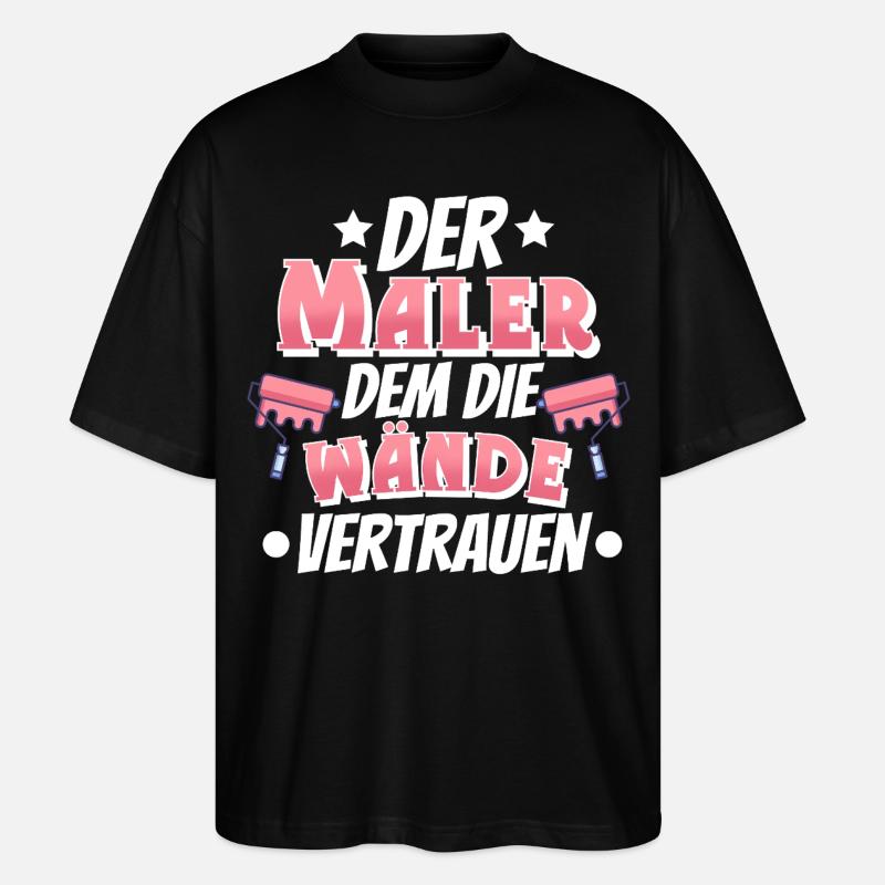 Maler - Stanley/Stella Oversized Unisex Bio T-Shirt Blaster 2.0 - Schwarz