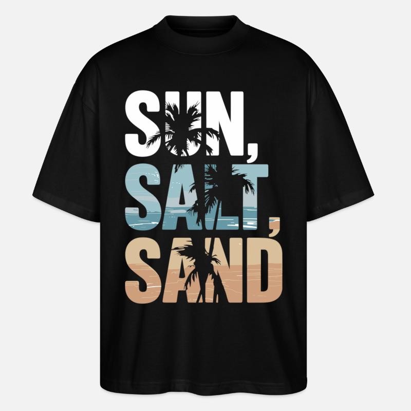 Sun, Salt, Sand – Strandzeit! - Stanley/Stella Oversized Unisex Bio T-Shirt Blaster 2.0 - Schwarz