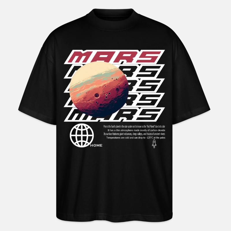 Mars - Stanley/Stella Oversized Unisex Bio T-Shirt Blaster 2.0 - Schwarz