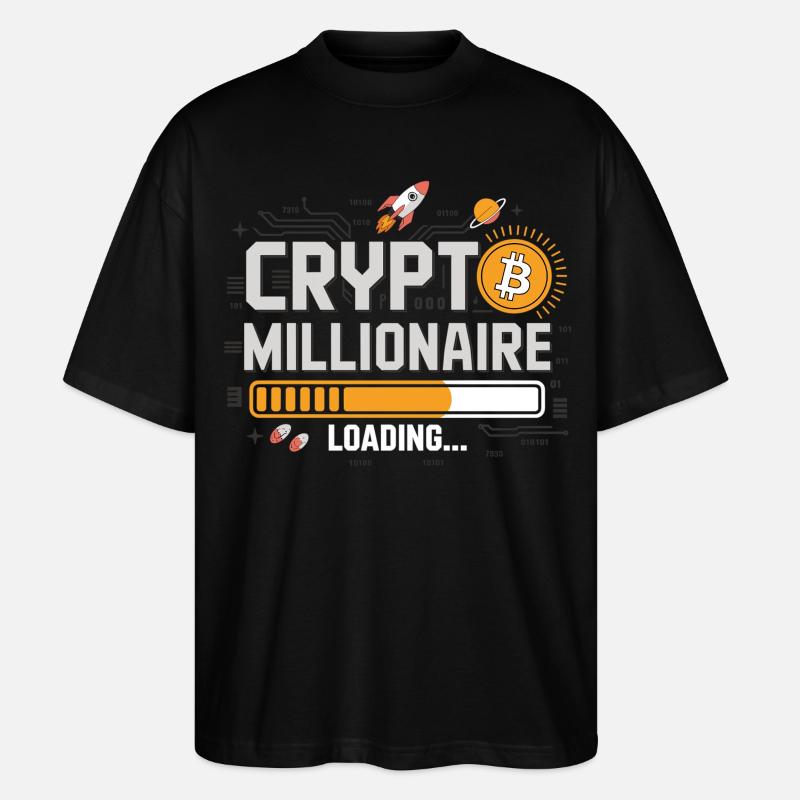Crypto Loading - Devenez millionnaire - T-shirt bio Blaster 2.0 coupe oversize Stanley/Stella Unisexe - noir