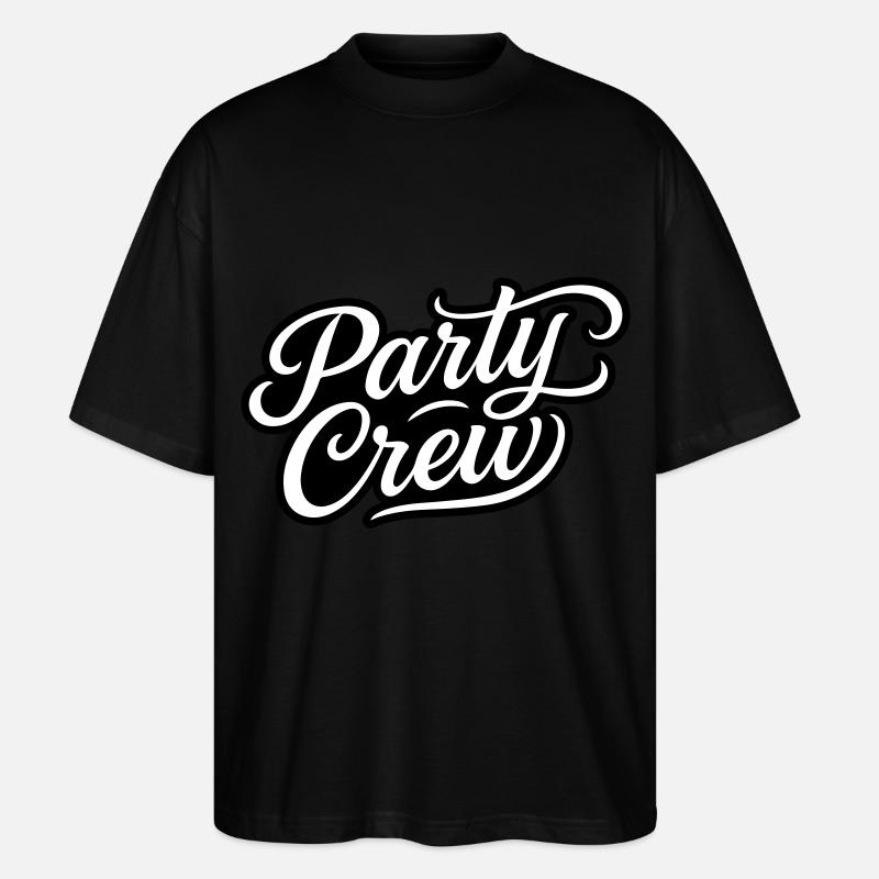 Party Crew - Stanley/Stella Oversized Unisex Bio T-Shirt Blaster 2.0 - Schwarz