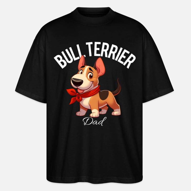 Bullterrier Papa 2 - Stanley/Stella Oversized Unisex Bio T-Shirt Blaster 2.0 - Schwarz