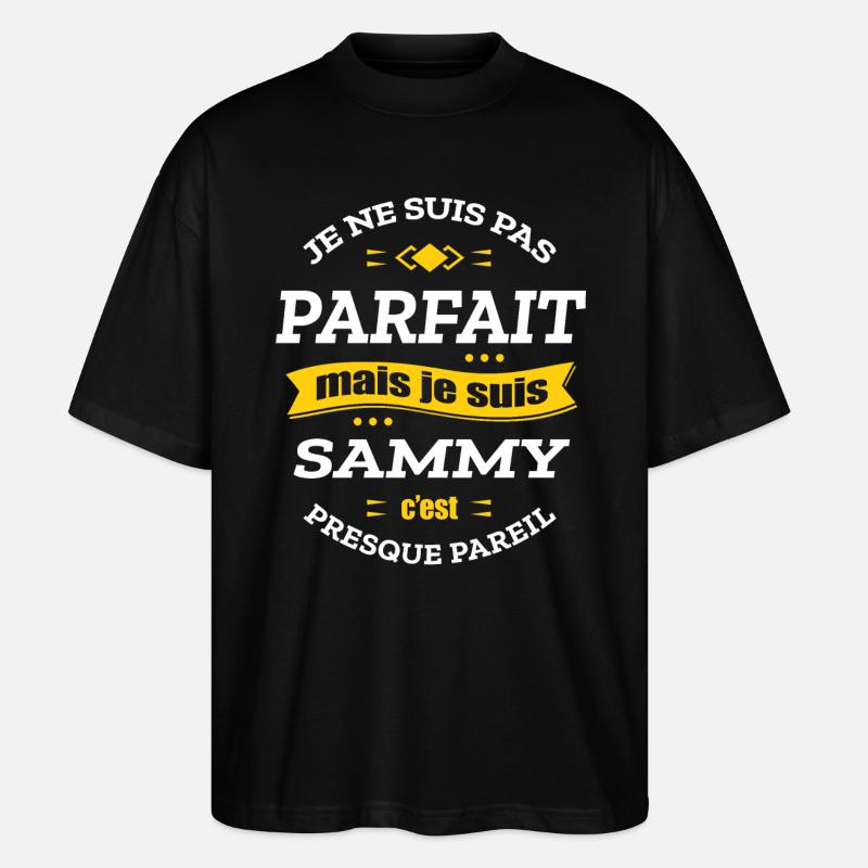 SAMMY PARFAIT - PRENOM SAMMY - T-shirt bio Blaster 2.0 coupe oversize Stanley/Stella Unisexe - noir