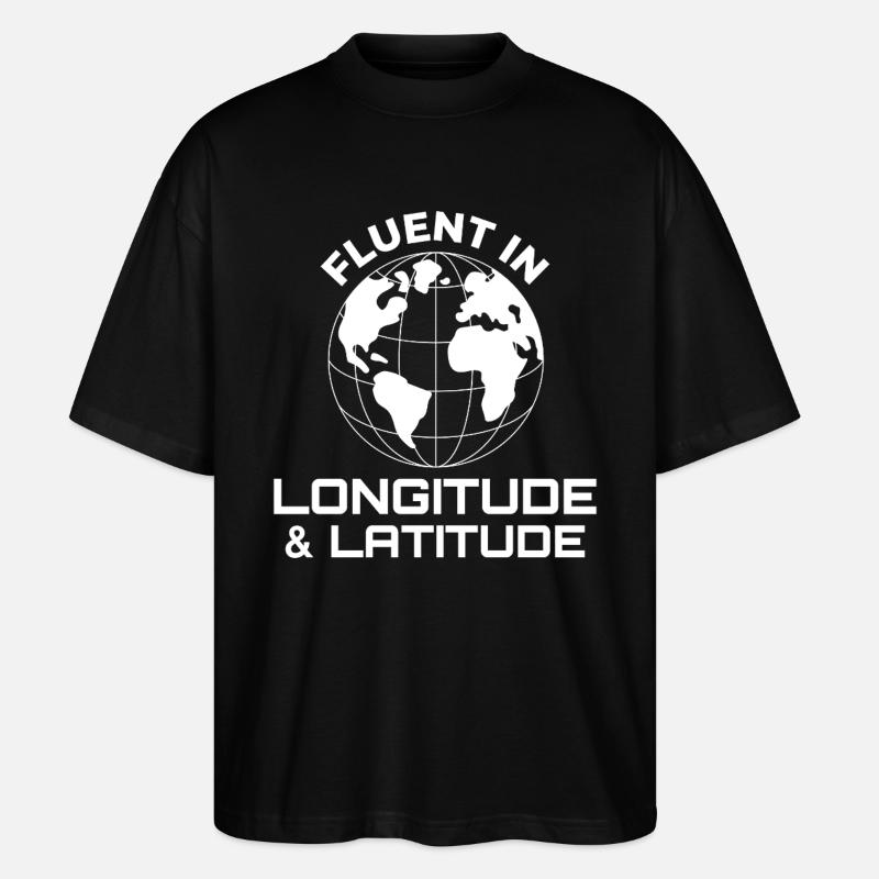 Fluent Longitude Latitude GIS Globe - T-shirt bio Blaster 2.0 coupe oversize Stanley/Stella Unisexe - noir