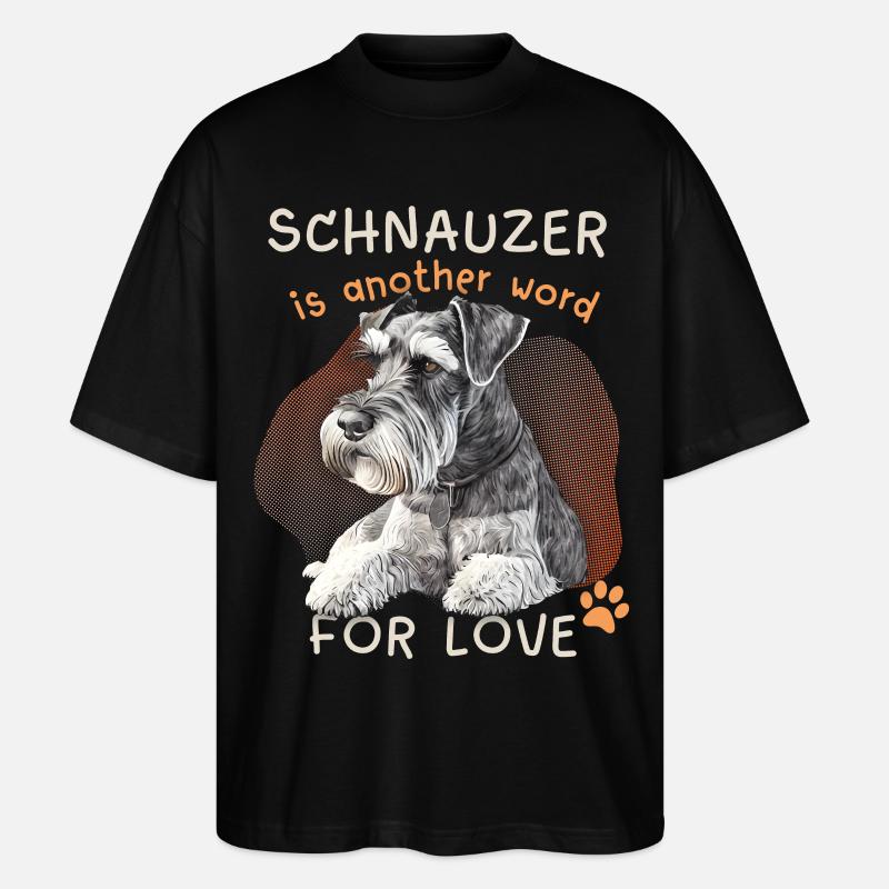 drôle de schnauzer, schnauzer-terrier, disant - T-shirt bio Blaster 2.0 coupe oversize Stanley/Stella Unisexe - noir