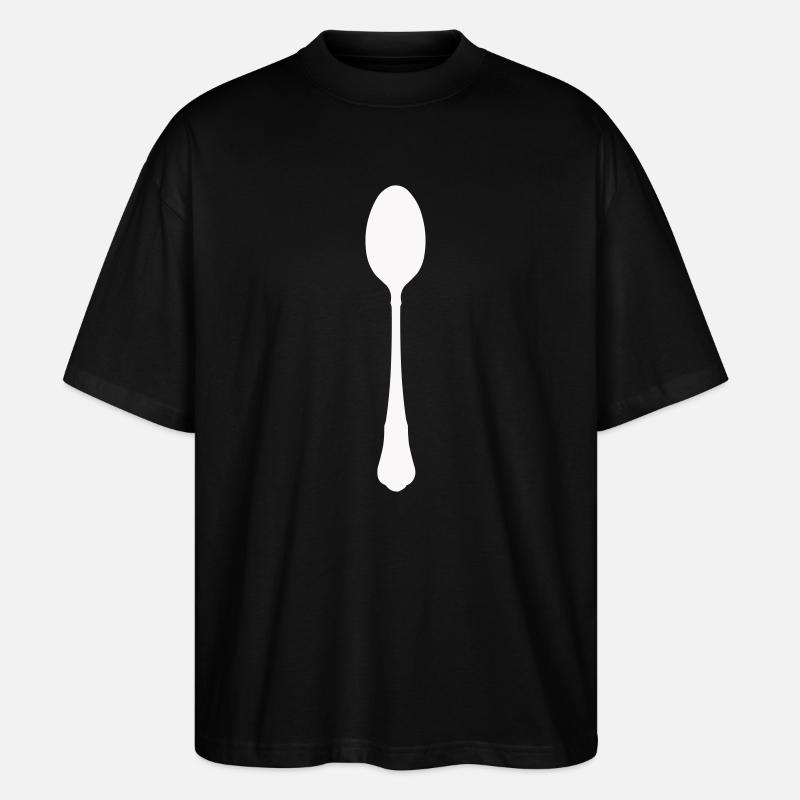 Spoon Silhouette - Stanley/Stella Oversized Unisex Organic T-shirt Blaster 2.0 - black