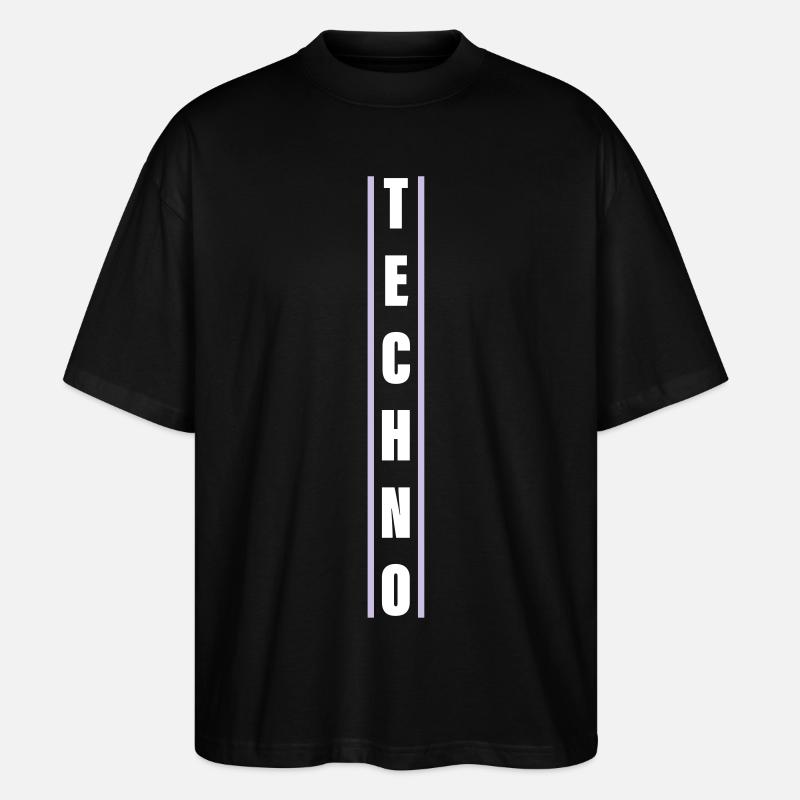 Techno - T-shirt bio Blaster 2.0 coupe oversize Stanley/Stella Unisexe - noir