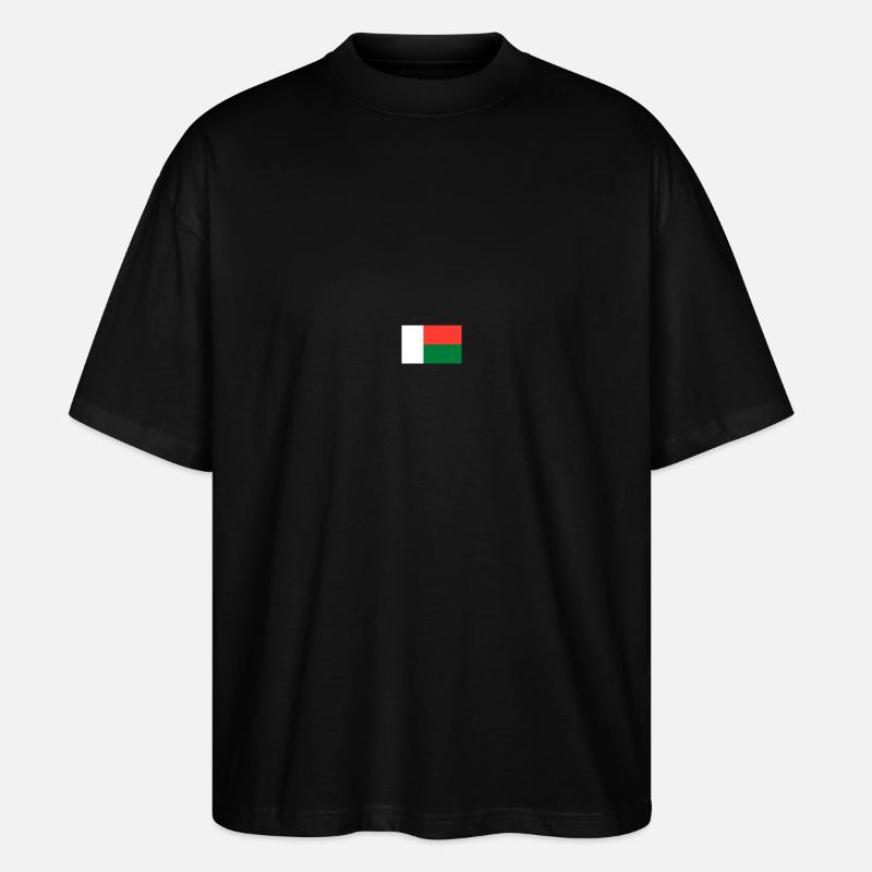 Madagaskar Flagge - Stanley/Stella Oversized Unisex Bio T-Shirt Blaster 2.0 - Schwarz
