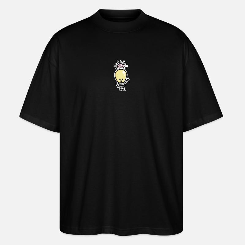 Light Bulb Idea Brains Creative Genius Creativity - Stanley/Stella Oversized Unisex Organic T-shirt Blaster 2.0 - black