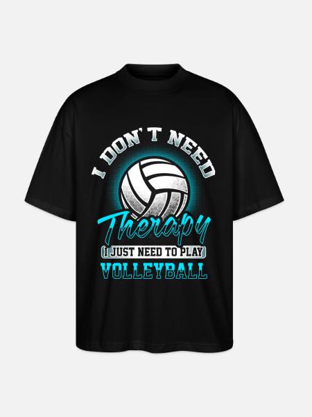 Volleyball - Therapy - Stanley/Stella Oversized Unisex Organic T-shirt Blaster 2.0 - black