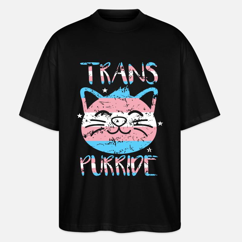 Transgender Geschenk - Stanley/Stella Oversized Unisex Bio T-Shirt Blaster 2.0 - Schwarz