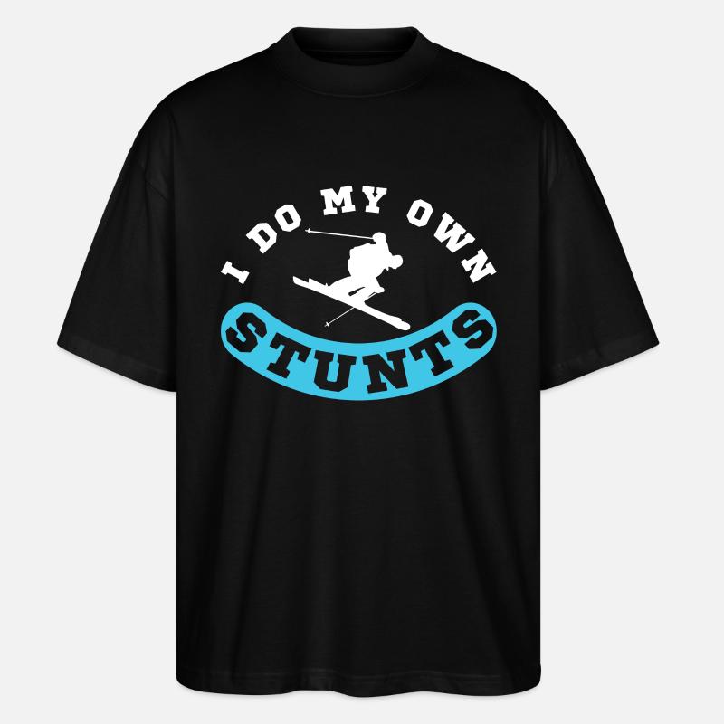 Ski - Stanley/Stella Oversized Unisex Bio T-Shirt Blaster 2.0 - Schwarz
