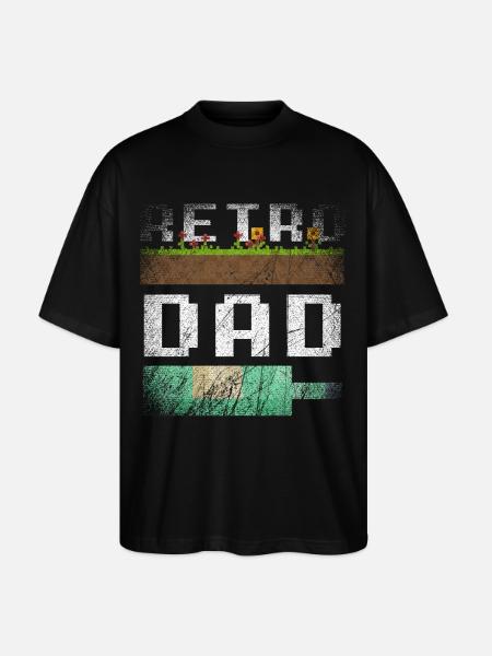 Retro Dad Gaming - Stanley/Stella Oversized Unisex Bio T-Shirt Blaster 2.0 - Schwarz