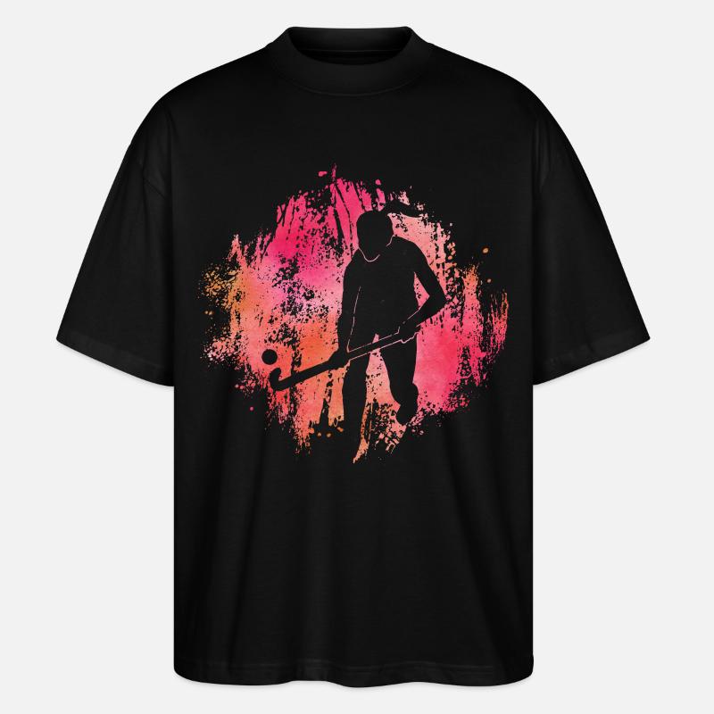 Feldhockey - Stanley/Stella Oversized Unisex Bio T-Shirt Blaster 2.0 - Schwarz