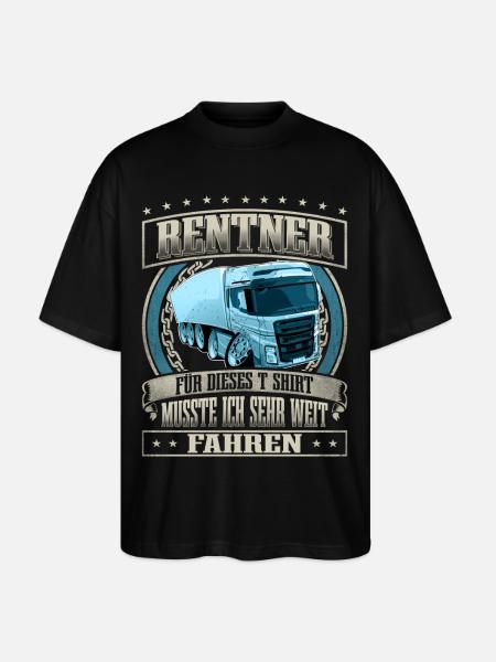LKW Fahrer Rentner - Stanley/Stella Oversized Unisex Bio T-Shirt Blaster 2.0 - Schwarz