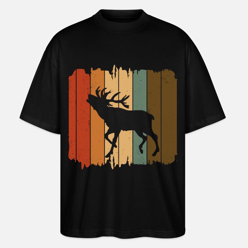 Deer - Stanley/Stella Oversized Unisex Organic T-shirt Blaster 2.0 - black