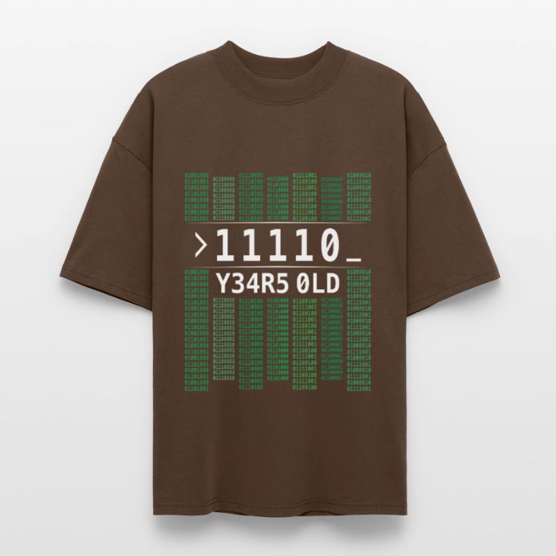 11110 YEARS OLD COMPUTER BINARY CODE 30TH BIRTHDAY Stanley/Stella Oversized Unisex Organic T-shirt Blaster 2.0