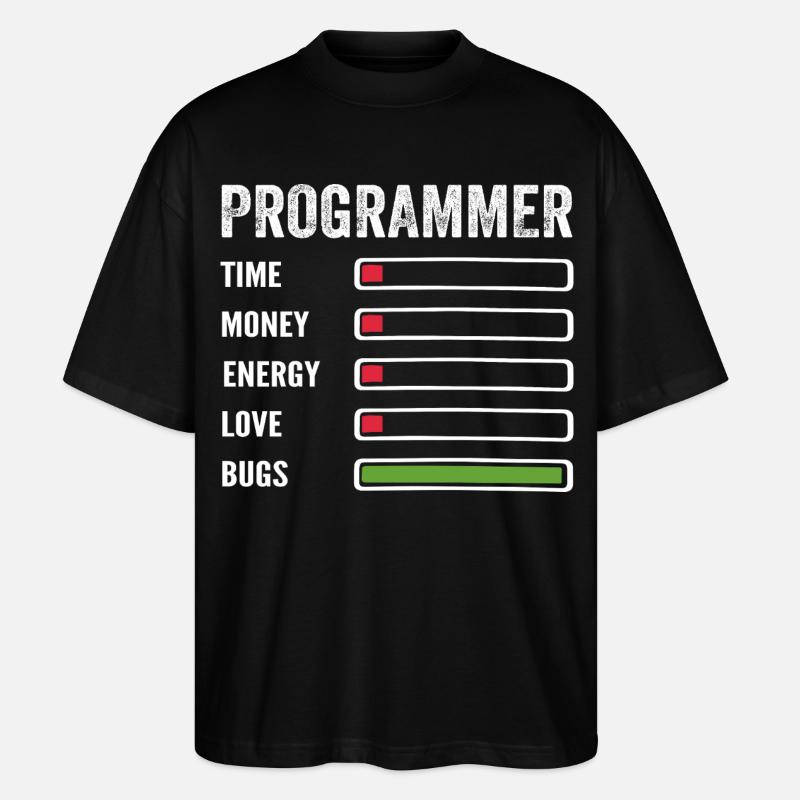 Developer Humor Programmer Coder - Stanley/Stella Oversized Unisex Organic T-shirt Blaster 2.0 - black