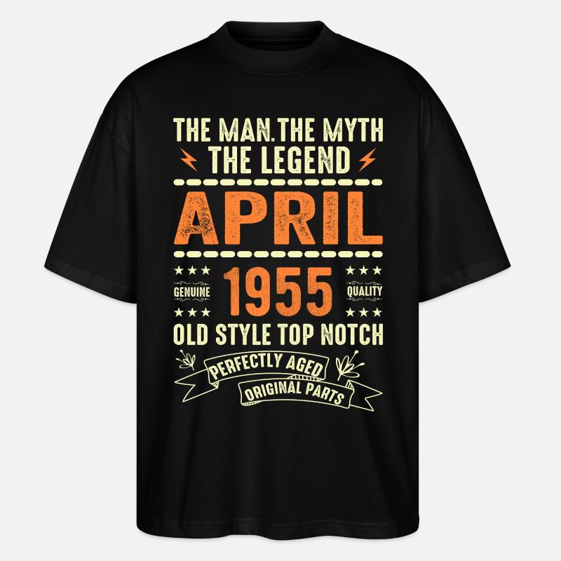 AVRIL 1955, AVRIL 1955 - T-shirt bio Blaster 2.0 coupe oversize Stanley/Stella Unisexe - noir