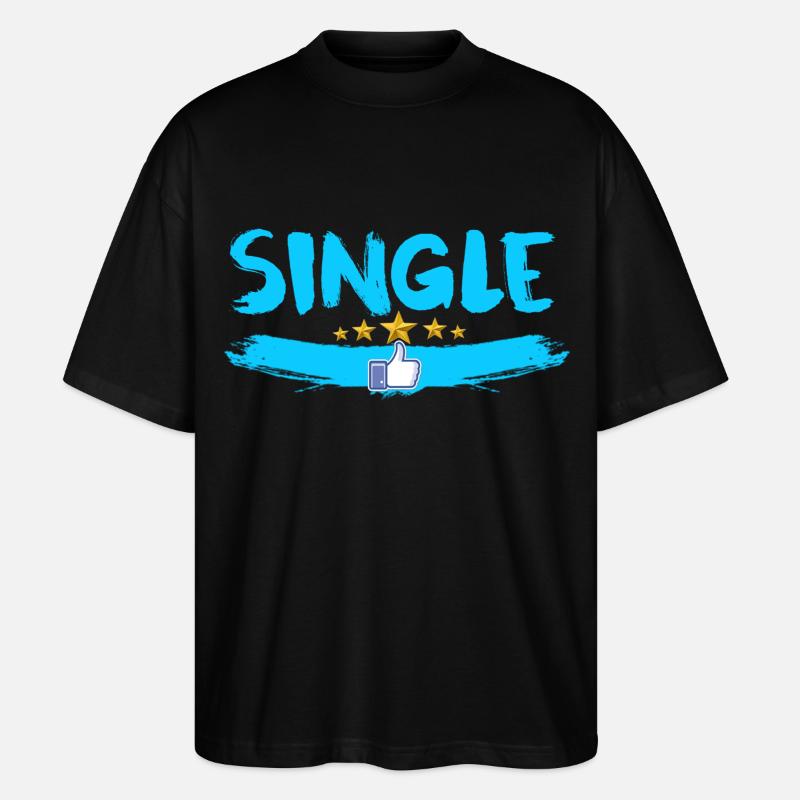 Single Status Celebration Tee - Stanley/Stella Oversized Unisex Organic T-shirt Blaster 2.0 - black