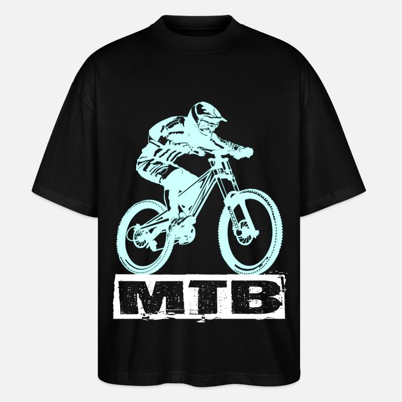 MTB Fahrrad - Stanley/Stella Oversized Unisex Bio T-Shirt Blaster 2.0 - Schwarz
