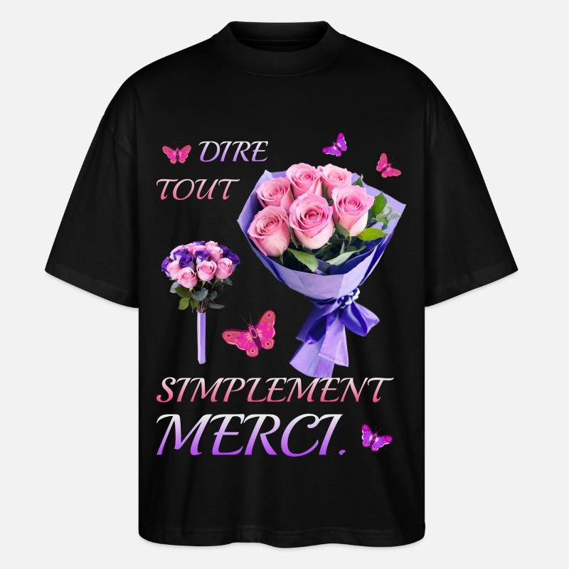 Einfach nur Danke sagen. - Stanley/Stella Oversized Unisex Bio T-Shirt Blaster 2.0 - Schwarz