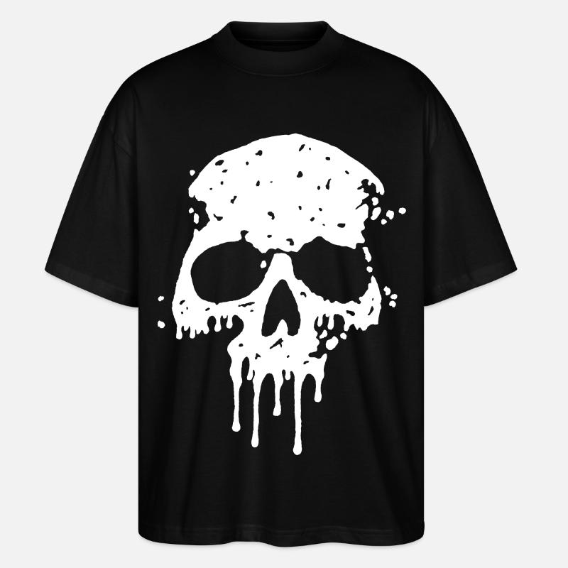 Graffiti Schädel - Stanley/Stella Oversized Unisex Bio T-Shirt Blaster 2.0 - Schwarz