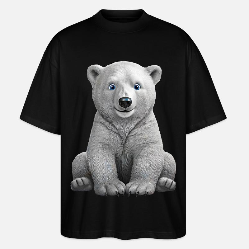 Eisbaer - Stanley/Stella Oversized Unisex Bio T-Shirt Blaster 2.0 - Schwarz