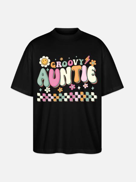 Tante 60er Jahre 70er Jahre Hippie Familie Beste Tante aller Zeiten Tante - Stanley/Stella Oversized Unisex Bio T-Shirt Blaster 2.0 - Schwarz