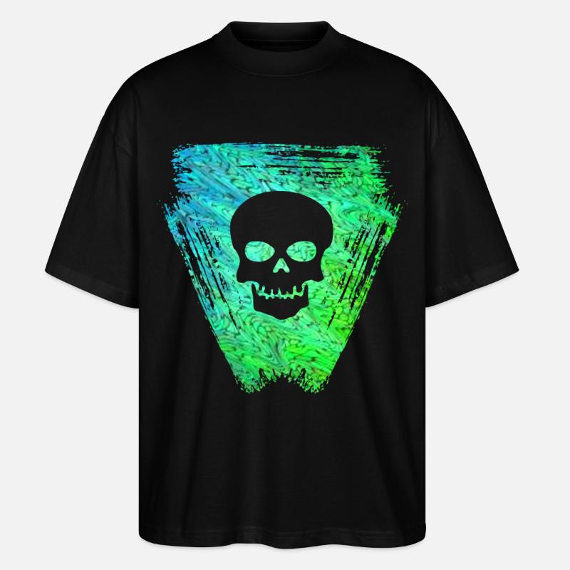 schädel 2 e 5 - Stanley/Stella Oversized Unisex Bio T-Shirt Blaster 2.0 - Schwarz