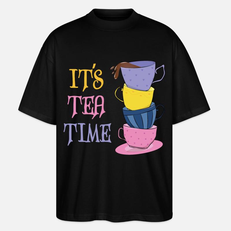 It's Tea Time - Stanley/Stella Oversized Unisex Organic T-shirt Blaster 2.0 - black