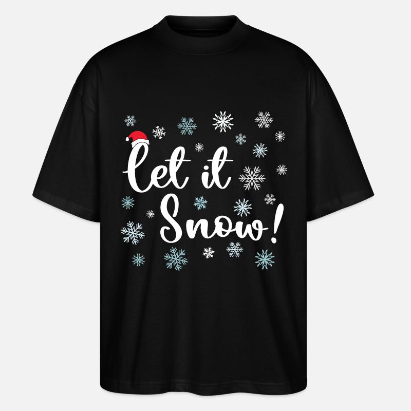Lass es schneien - Stanley/Stella Oversized Unisex Bio T-Shirt Blaster 2.0 - Schwarz