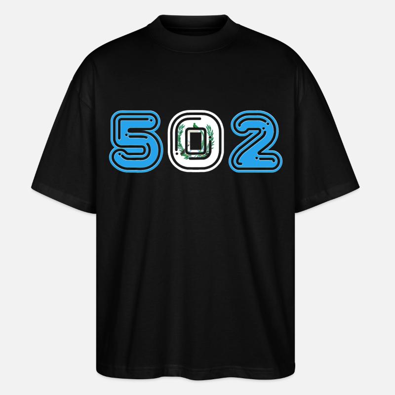TEAM 502 GUATEMALA - Stanley/Stella Oversized Unisex Bio T-Shirt Blaster 2.0 - Schwarz