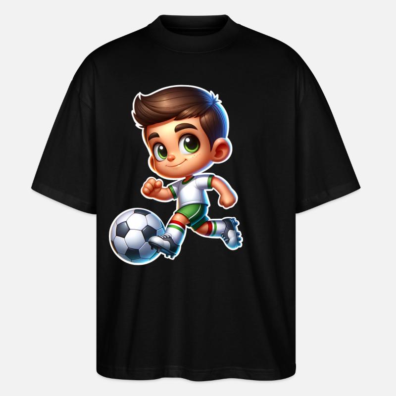 Fußball - Stanley/Stella Oversized Unisex Bio T-Shirt Blaster 2.0 - Schwarz