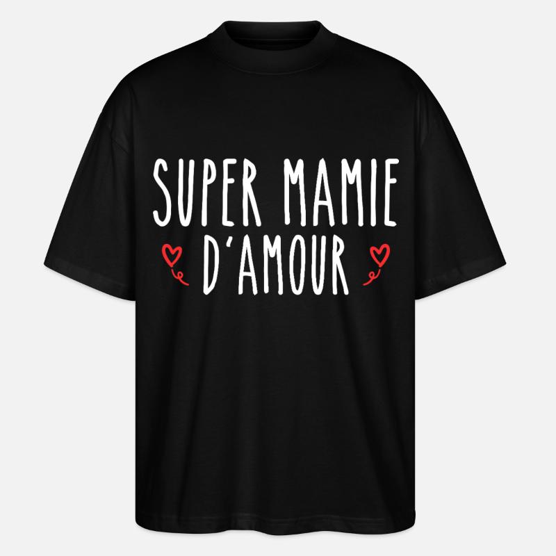 Super-Oma der Liebe - Stanley/Stella Oversized Unisex Bio T-Shirt Blaster 2.0 - Schwarz