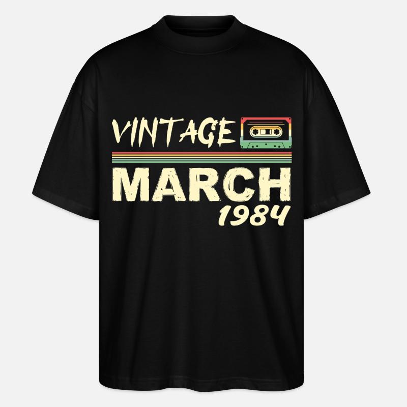 Mars 1984 - March 1984 - T-shirt bio Blaster 2.0 coupe oversize Stanley/Stella Unisexe - noir