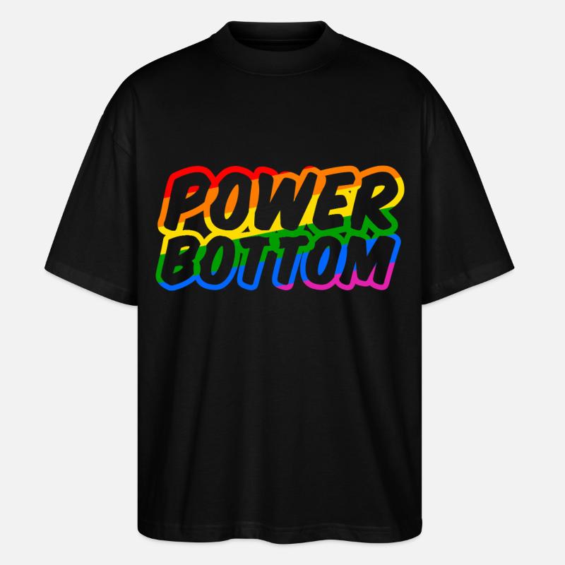 Power Bottom Shirt - Stanley/Stella Oversized Unisex Bio T-Shirt Blaster 2.0 - Schwarz