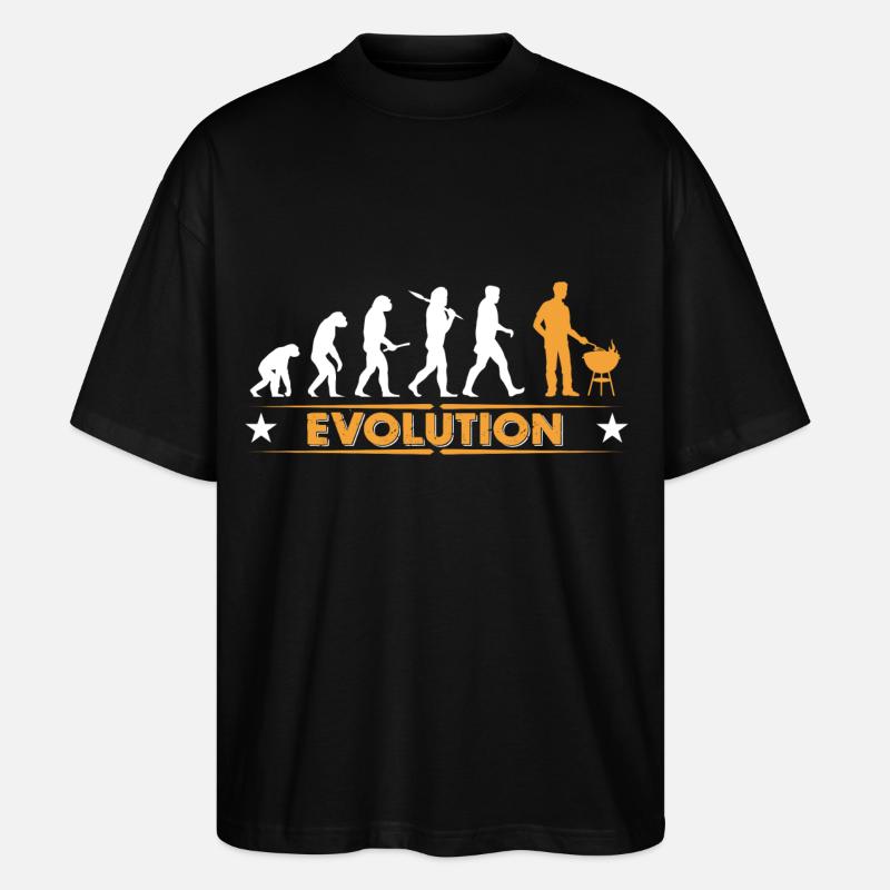 Barbecue - Grillmeister - Evolution - Stanley/Stella Oversized Unisex Bio T-Shirt Blaster 2.0 - Schwarz