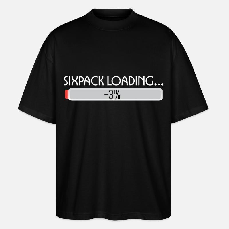 SIXPACK LOADING-2 - Stanley/Stella Oversized Unisex Bio T-Shirt Blaster 2.0 - Schwarz