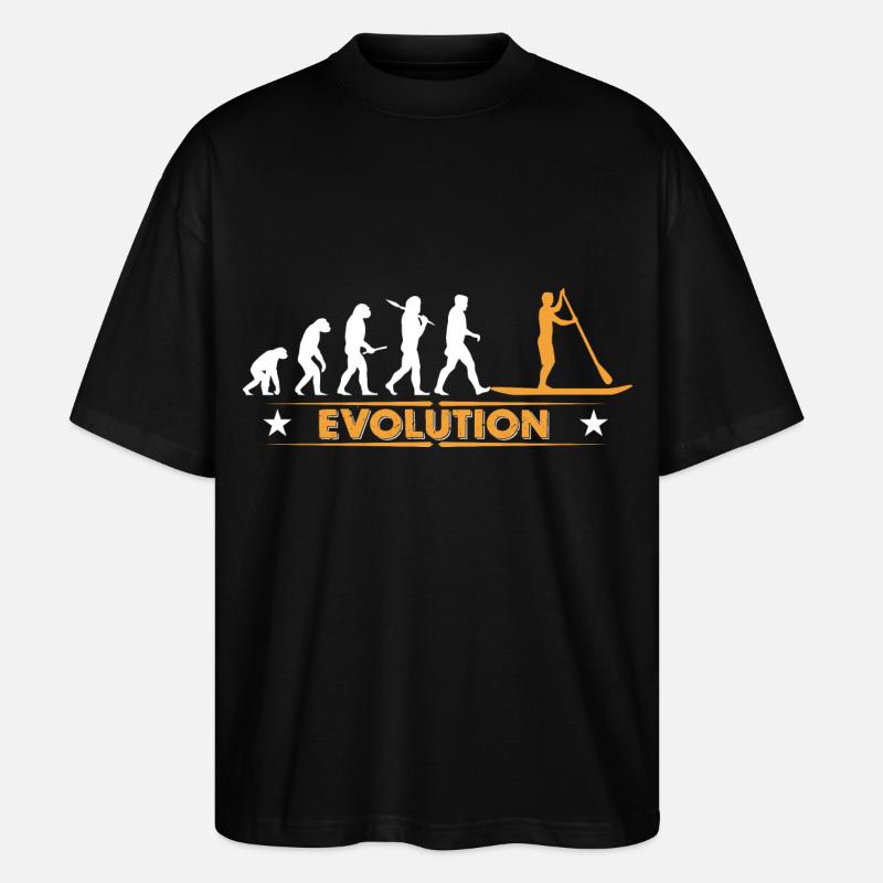SUP - Stand up paddle - Evolution - Stanley/Stella Oversized Unisex Organic T-shirt Blaster 2.0 - black